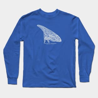 Treehopper with Common and Latin Names - cut insect design Long Sleeve T-Shirt